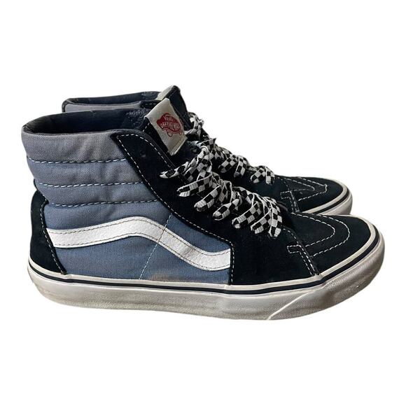 Vans Shoes - Vans Womens High Top Sneakers Size 8.5 Blue Black